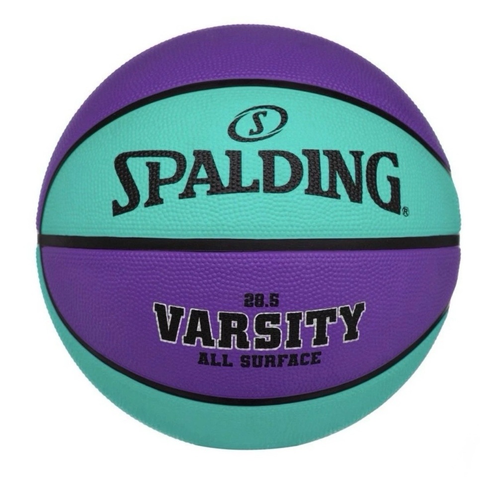 Spalding Varsity All Surface Purple Turquoise Basketball Mid Size 28.5”, NWT